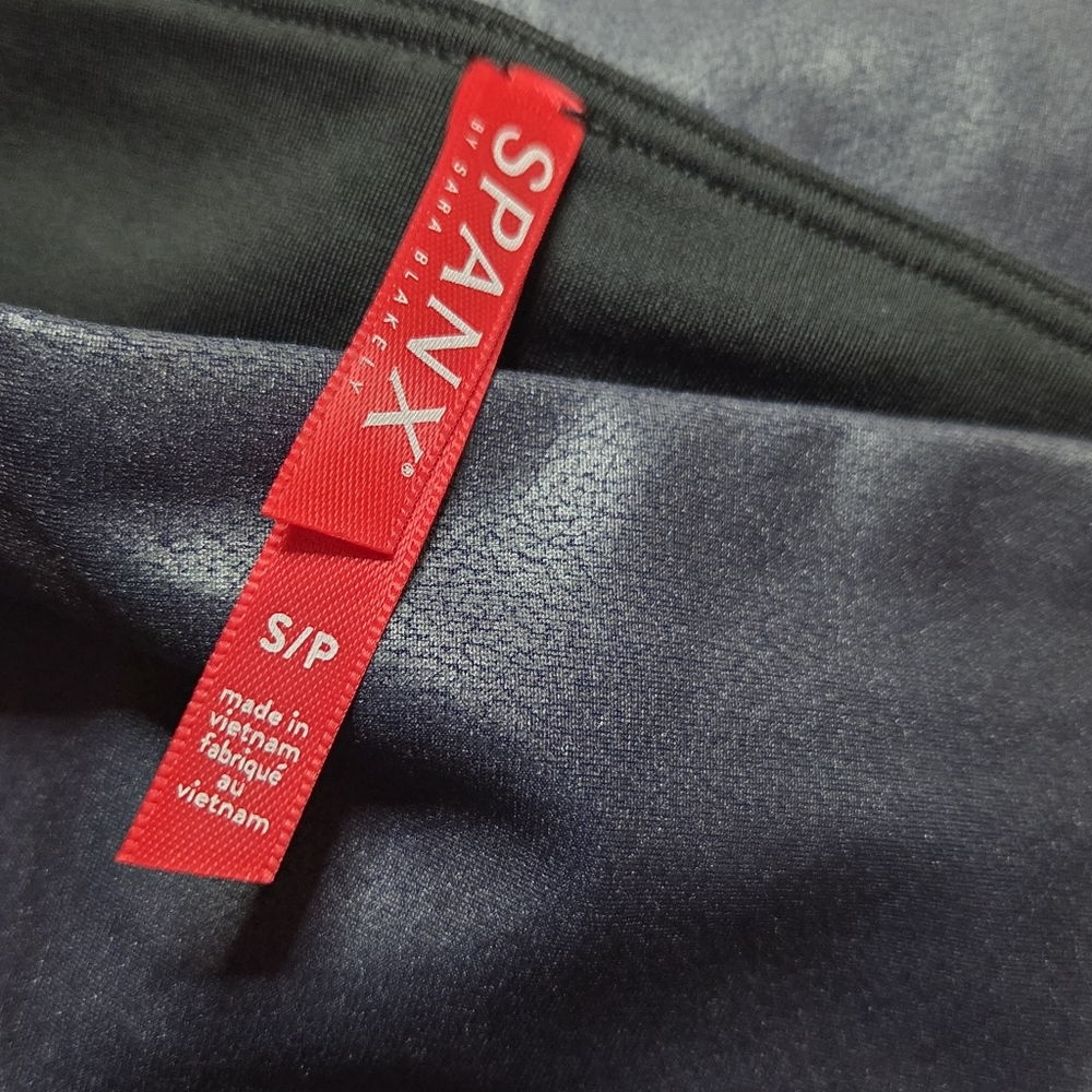 Spanx Midnight Blue Faux Leather Leggings - Picture 6 of 6